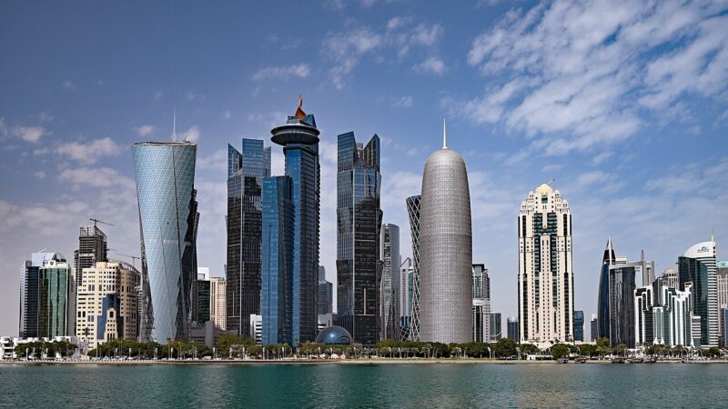 The West Bay skyline of Doha, Qatar